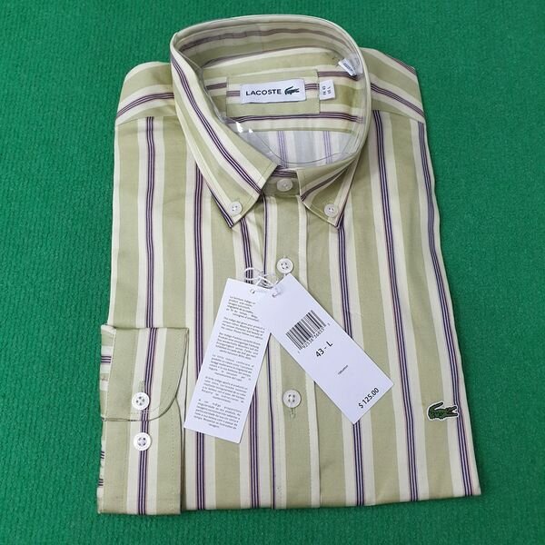 Chemise rayée-vert