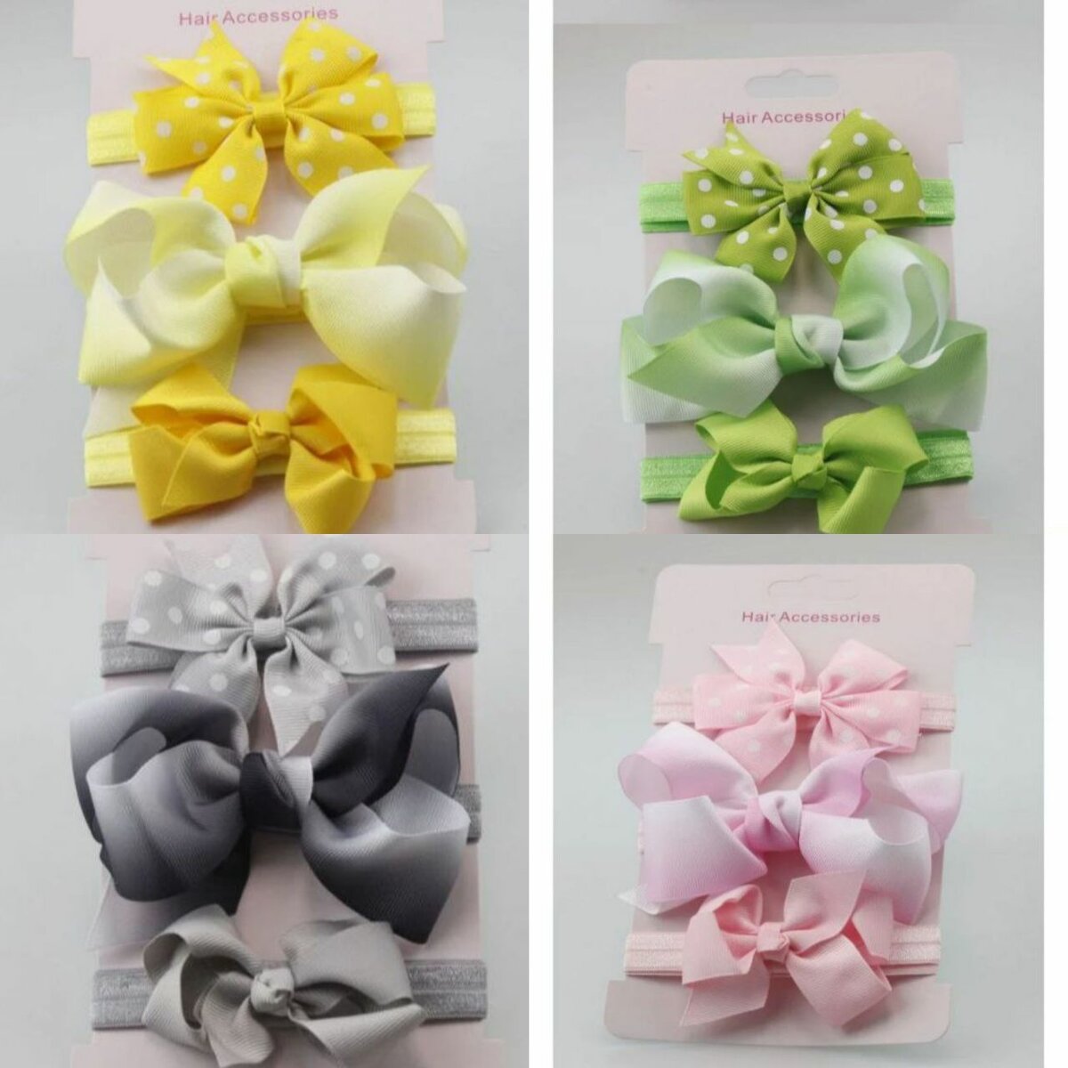 Childrens hair accessories hair bow three piece set