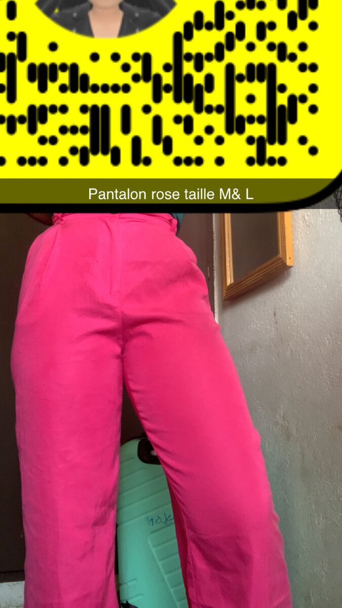 Pink High-Waisted Pants