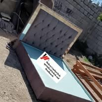 custom made bed with a high base