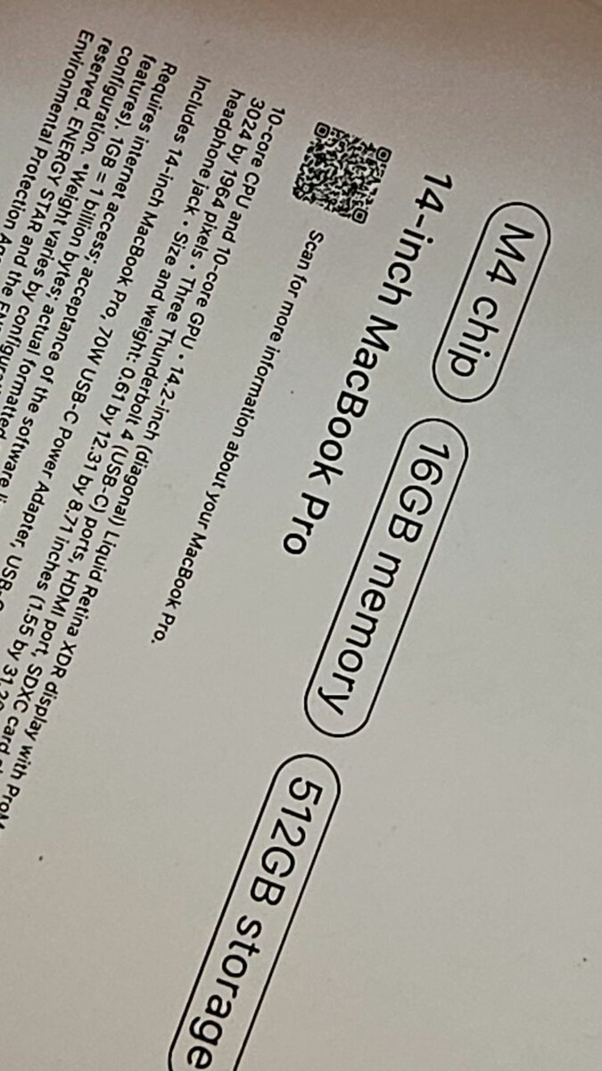 Macbook pro with m4 chip