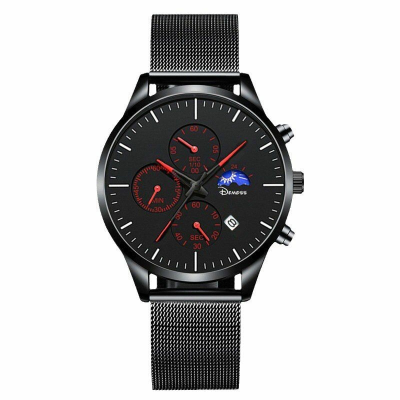 Montre et Bracelet Noir Élégant