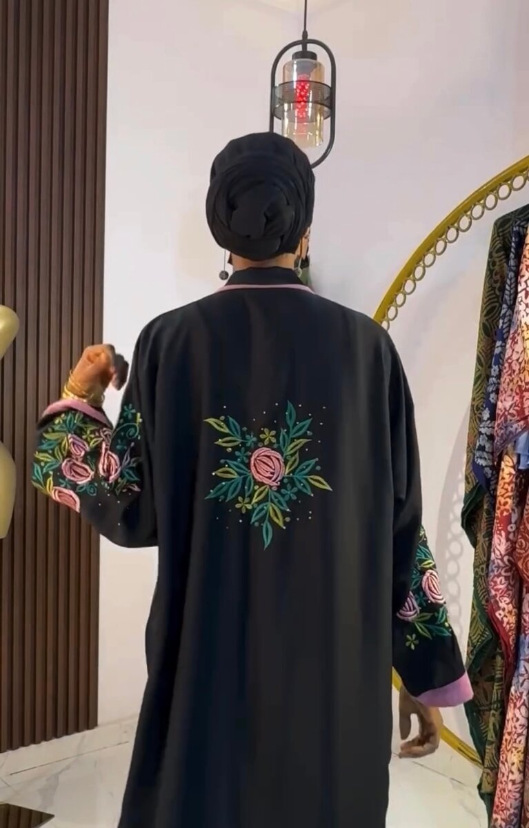 Embroidered Floral Abaya