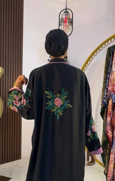 Embroidered Floral Abaya
