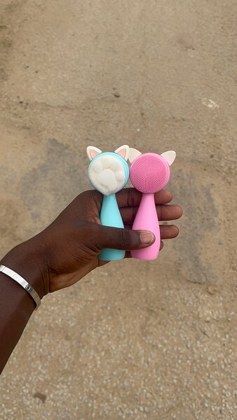 Brosse visage double face chat