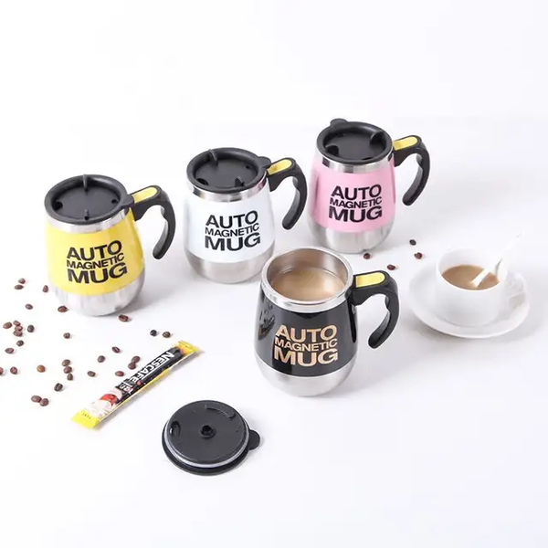 Self stirring mug