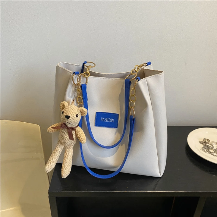 Sac à main avec porte-clés ours