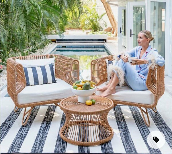 Salon de jardin en rotin chic