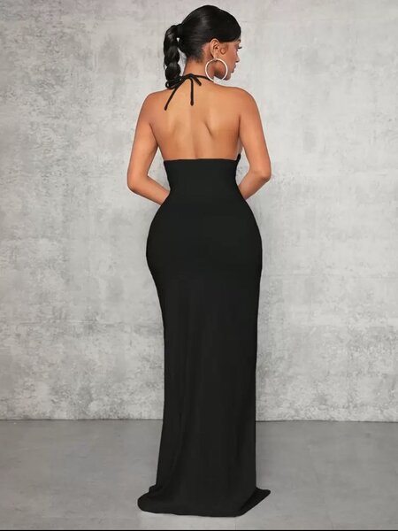 Sexy stretchy black dress
