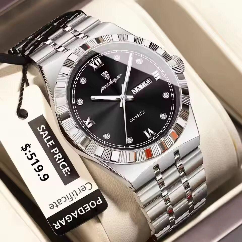 Montre Quartz Luxe Acier