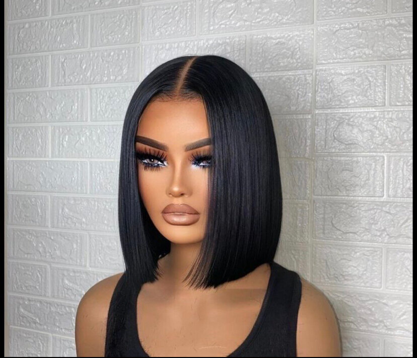 Perruque bob lisse élégante