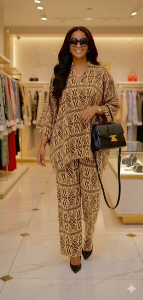 Ensemble Femme Élégant Africain