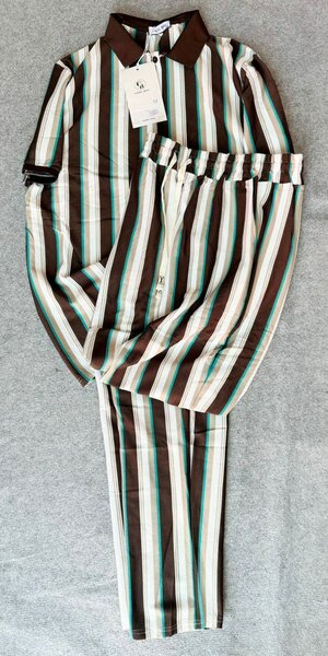 Pyjama rayé en coton doux