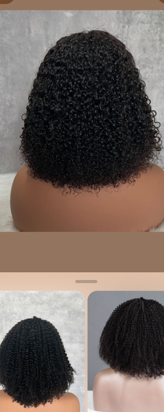 Perruque bouclée naturelle