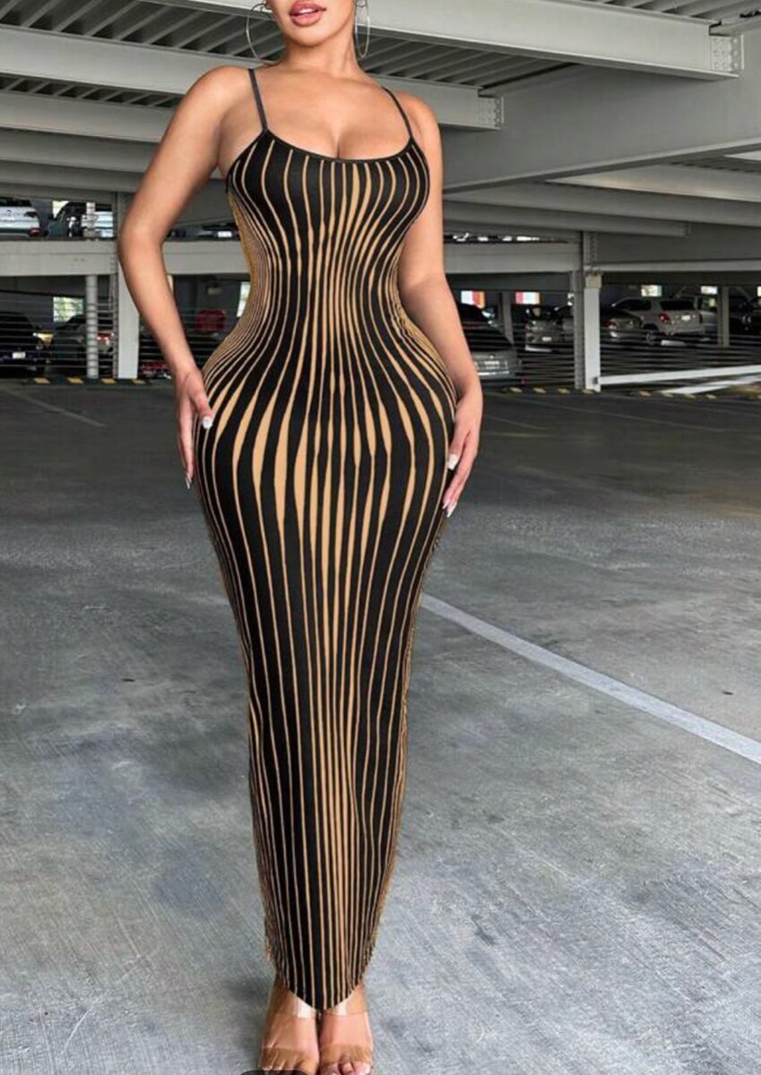 Blackless cami bodycon dress