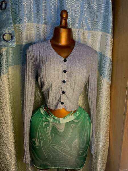Cardigan gris élégant