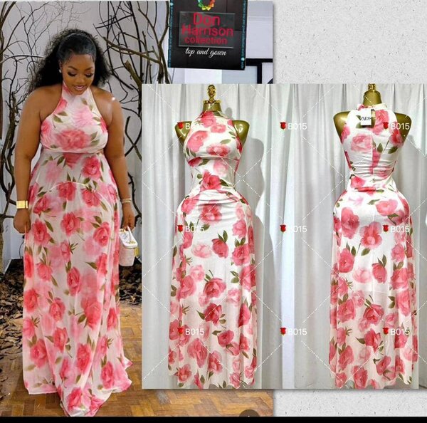 Robe longue imprimée élégante