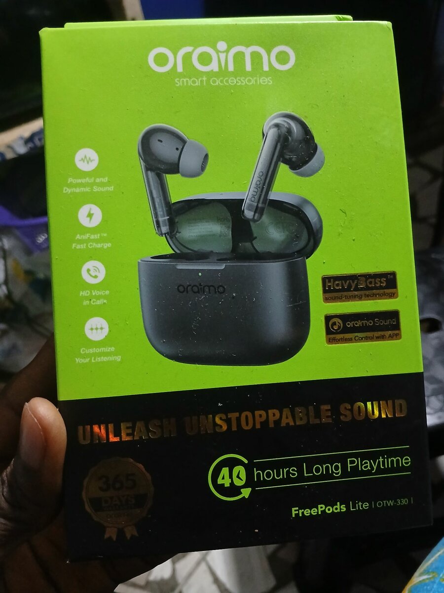 Oraimo FreePods 40h autonomie