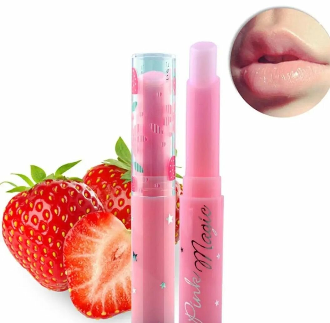 Pink Magic Strawberry Lip  Balm Color Transforming Lip