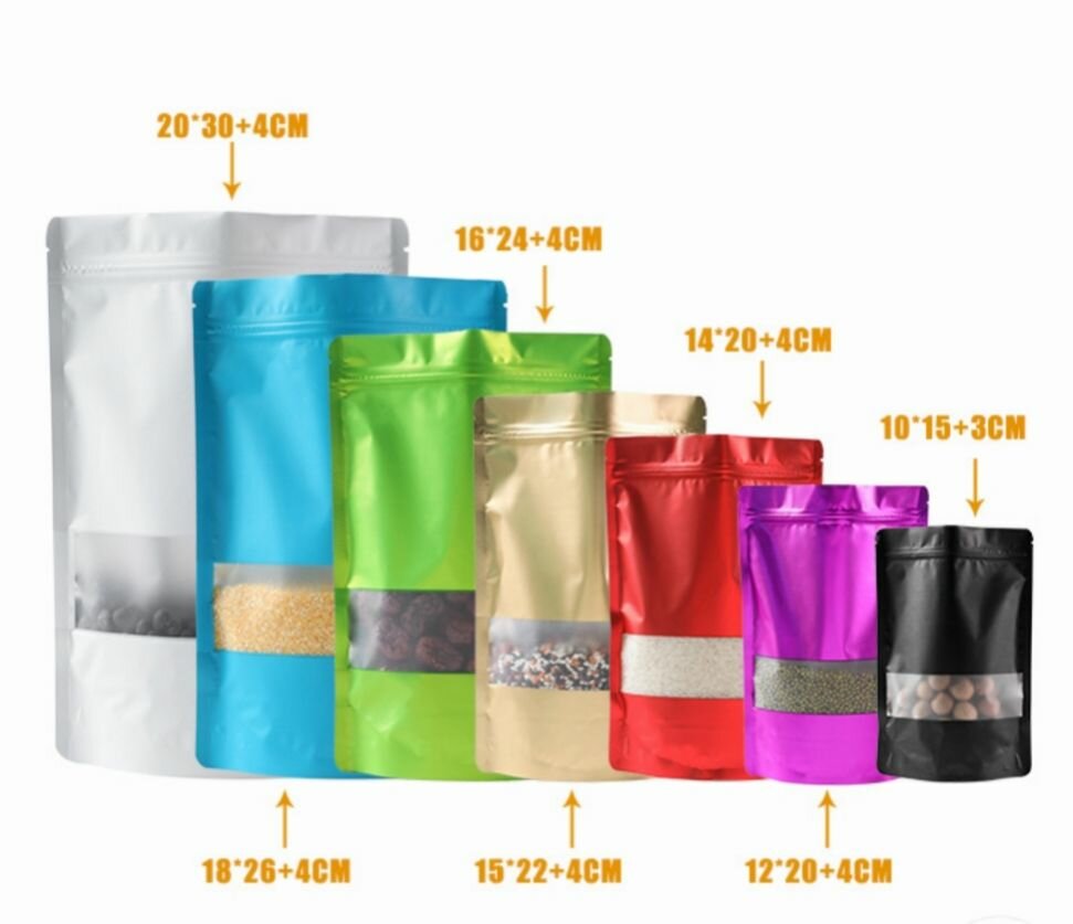 Sachets Alu zip Coloré