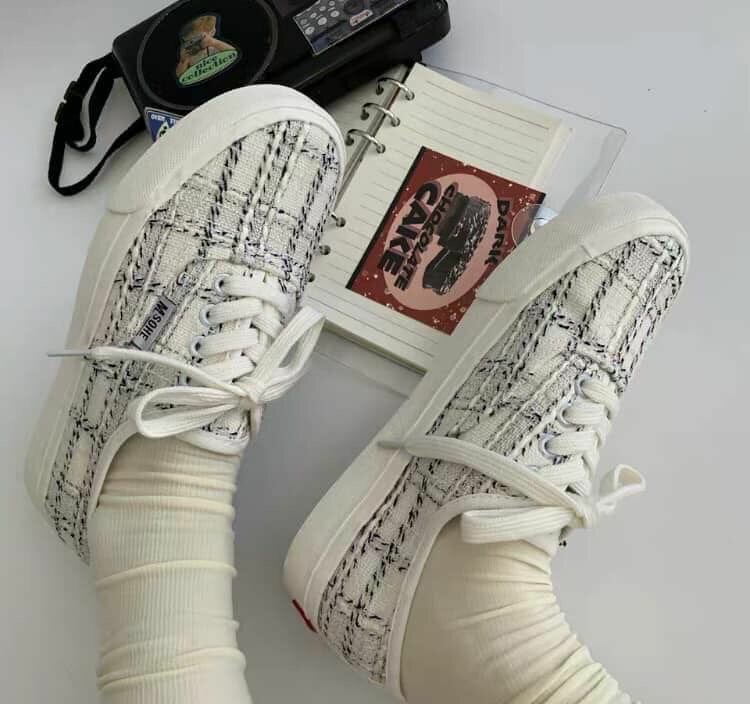 Baskets en toile à carreaux