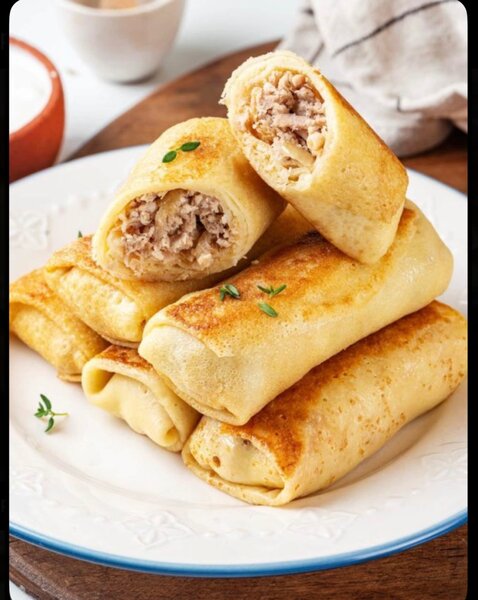 Crêpe salé  jambon, poulet etc