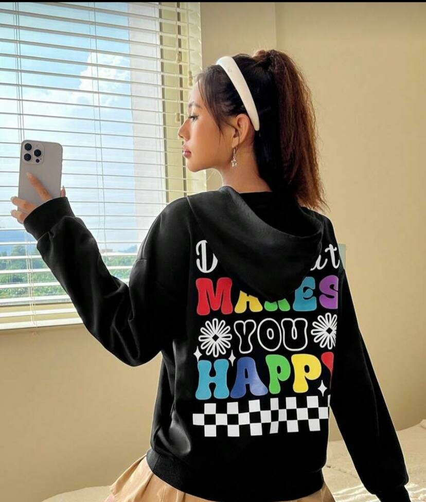 Sweat à capuche graphique coloré