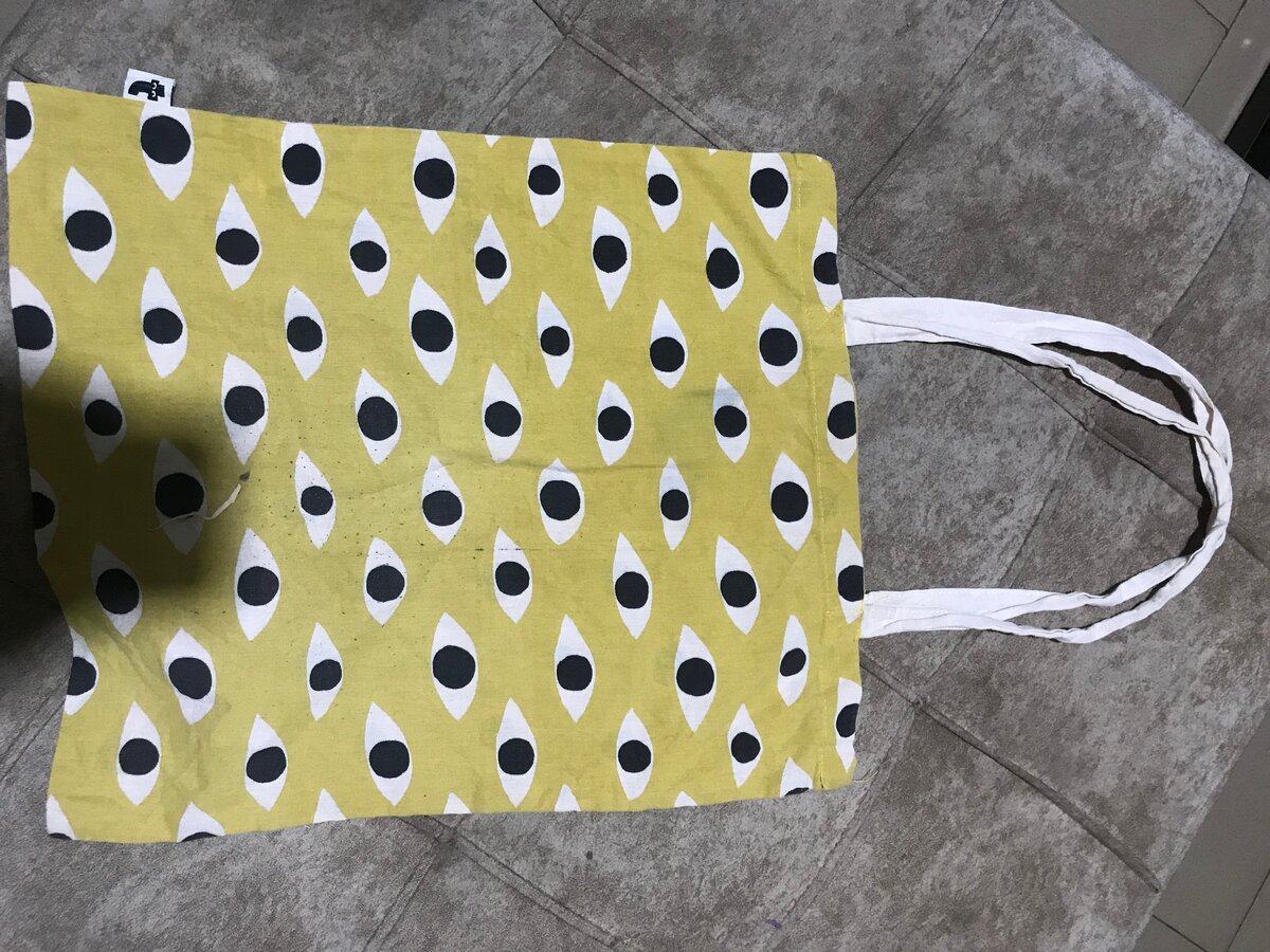 Sac fourre-tout design jaune