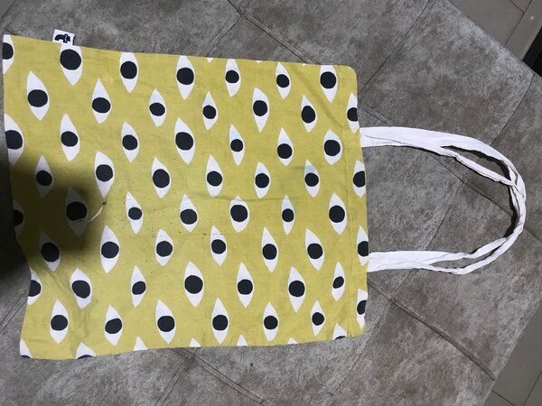 Sac fourre-tout design jaune