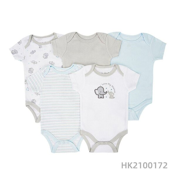 Lot de 5 bodies bébé en coton