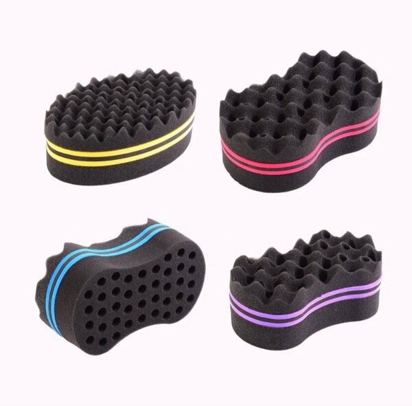 Éponge coiffante afro alvéolée