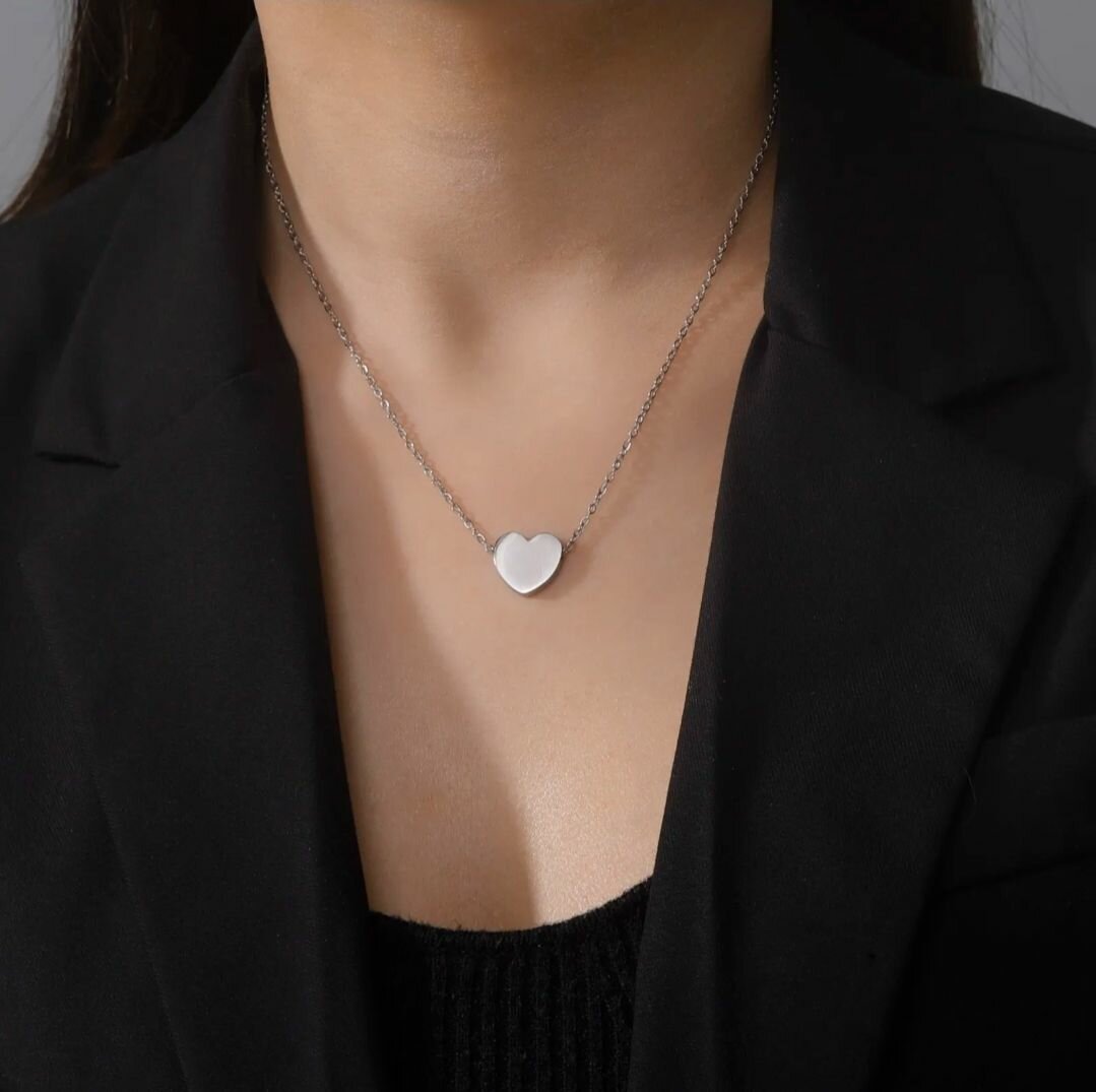 Heart Pendant Necklace Set