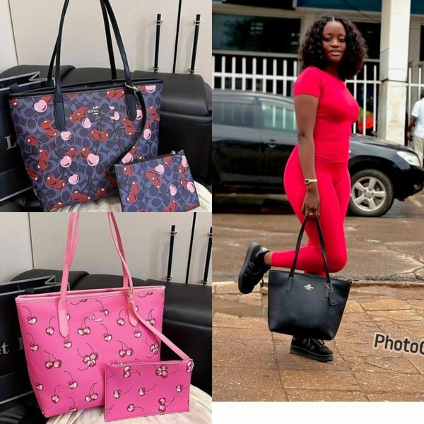 Sac à main imprimé cerises