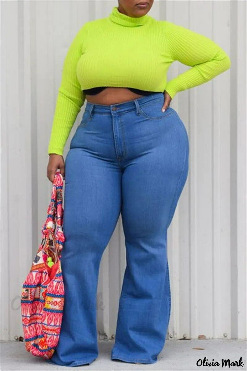 Feda-blue bootcut jeans