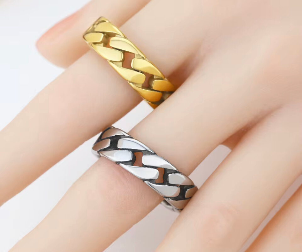 Bague Moderne Argent et Or