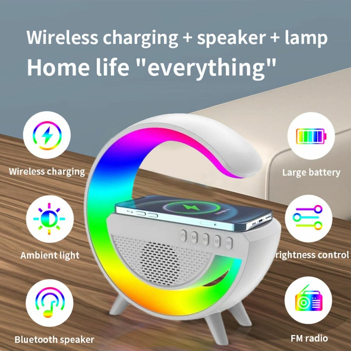 Lampe Enceinte Bluetooth Chargeur
