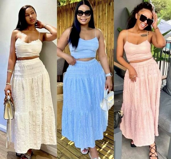 Ensemble jupe longue d'été