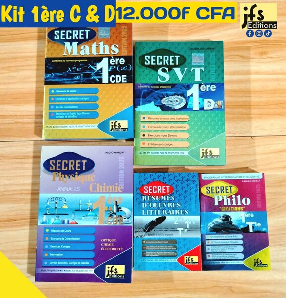 Kit Scolaire: Maths, SVT, Physique, Philo