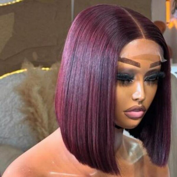 Perruque SDD marron et rouge