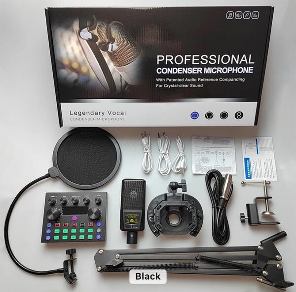 V8s Sound Card with microphone set