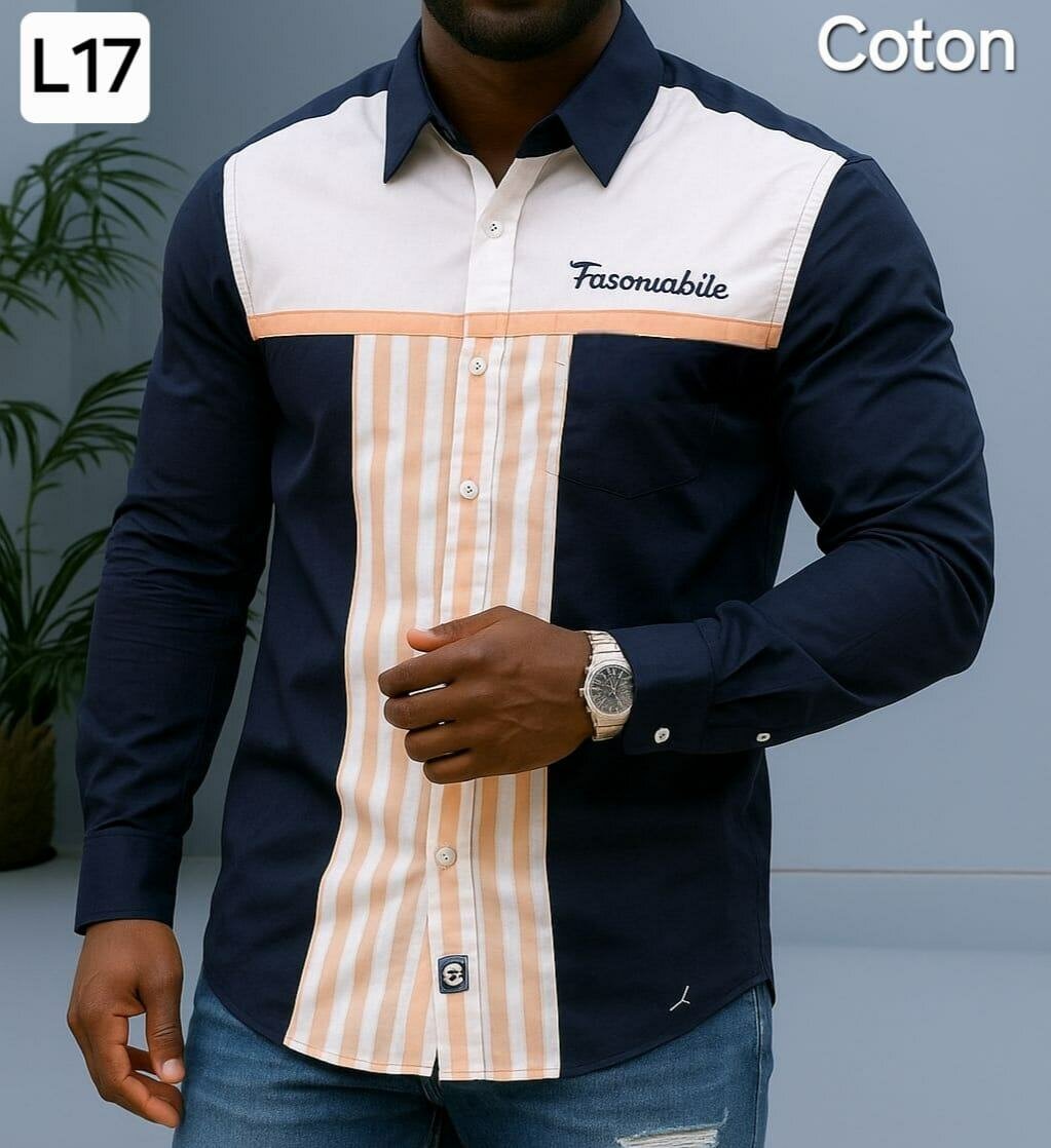 Chemise homme élégante coton
