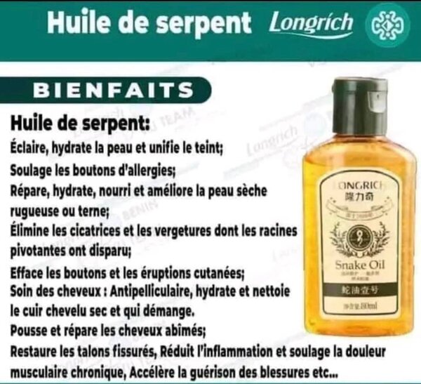 Huile de Serpent Longrich