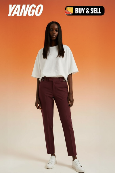 Pantalon chic bordeaux