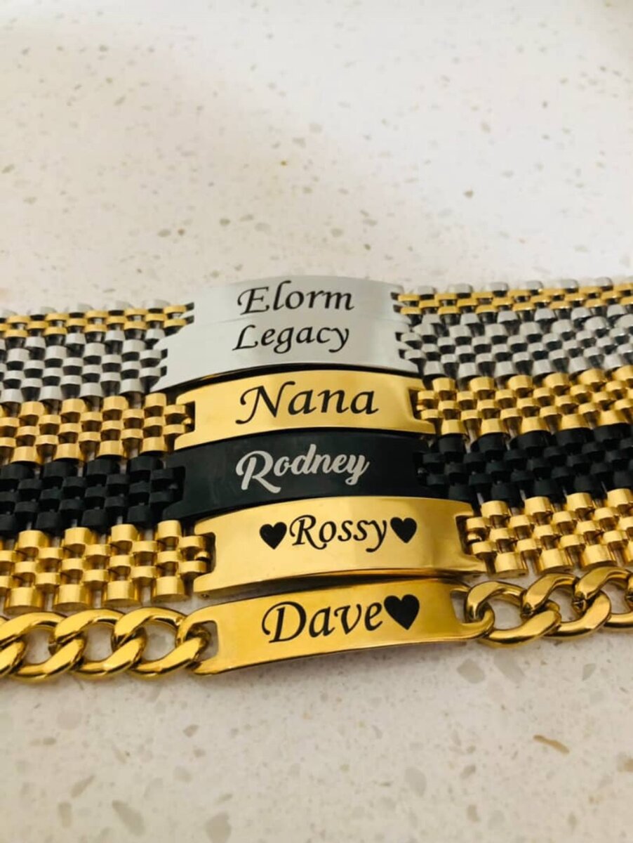 Engraved chain Bracelet