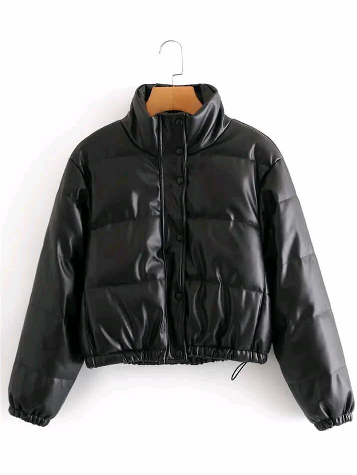 Leather bomber
