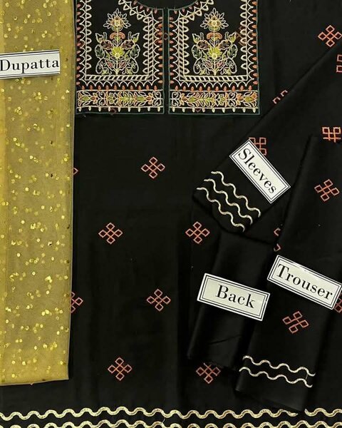 Beautiful unstitched 3pc dress