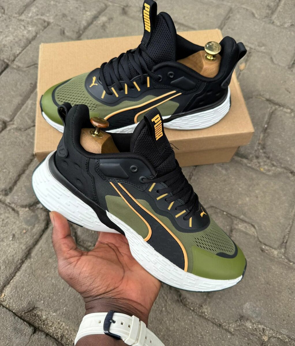 Sneakers Puma Vert Noir Homme