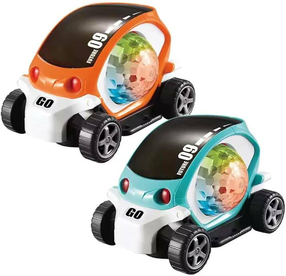 Voiture de cascade rotative à 360 degrés Bump and Go Toy