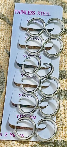 Boucles d'oreilles en acier inoxydable