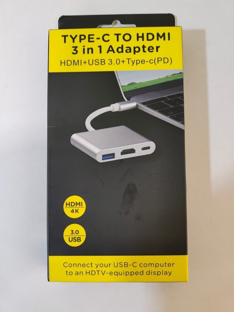 Type C to HDTV 3 in 1 Adapter